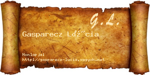Gasparecz Lúcia névjegykártya